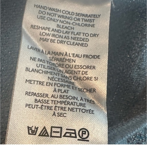 Anthropologie Beatriz Mock Neck Sweater Lurex Edition Blue SilverGray Size M - Picture 9 of 13